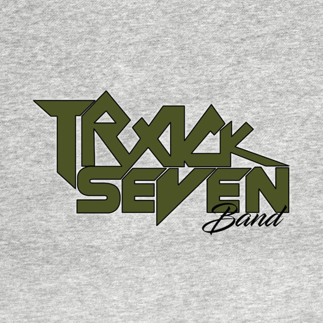 Olive Track Seven Band Logo with Black Outline by TrackSevenBand